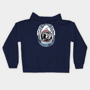 astronaut shark Kids Hoodie